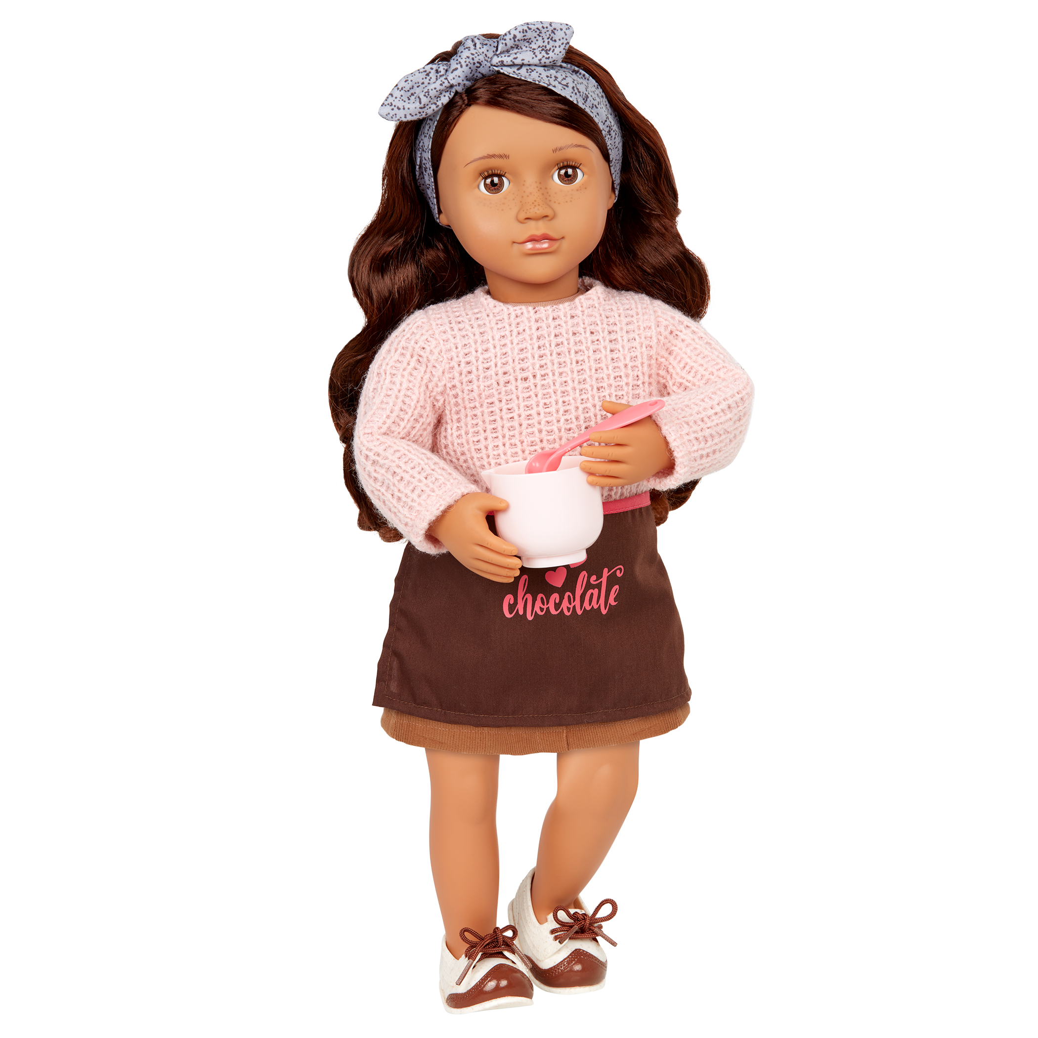 Coco - 46cm Chocolate Making Doll - OG Doll with Brown Hair, Eyes & Freckles - Food Accessories - Gift Ideas for Kids - Our Generation UK