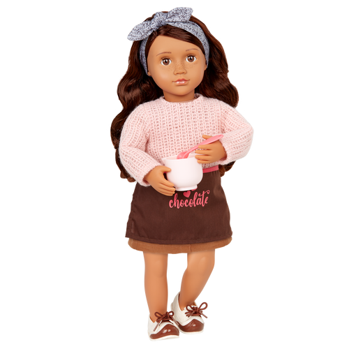 Coco - 46cm Chocolate Making Doll - OG Doll with Brown Hair, Eyes & Freckles - Food Accessories - Gift Ideas for Kids - Our Generation UK