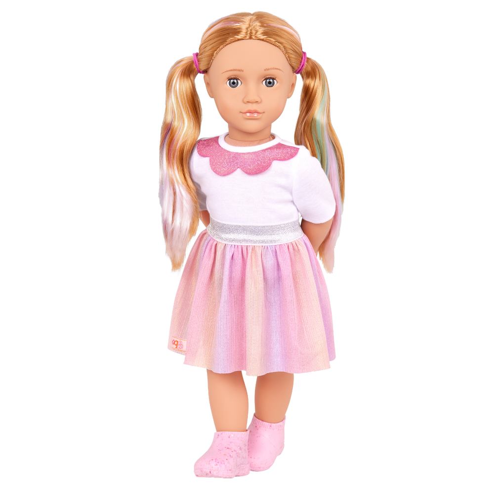 Coralyn - 46cm Fashion Doll - OG Doll with Violet Eyes - Doll with Multicoloured Highlights - Toys & Gifts for Kids - Our Generation UK