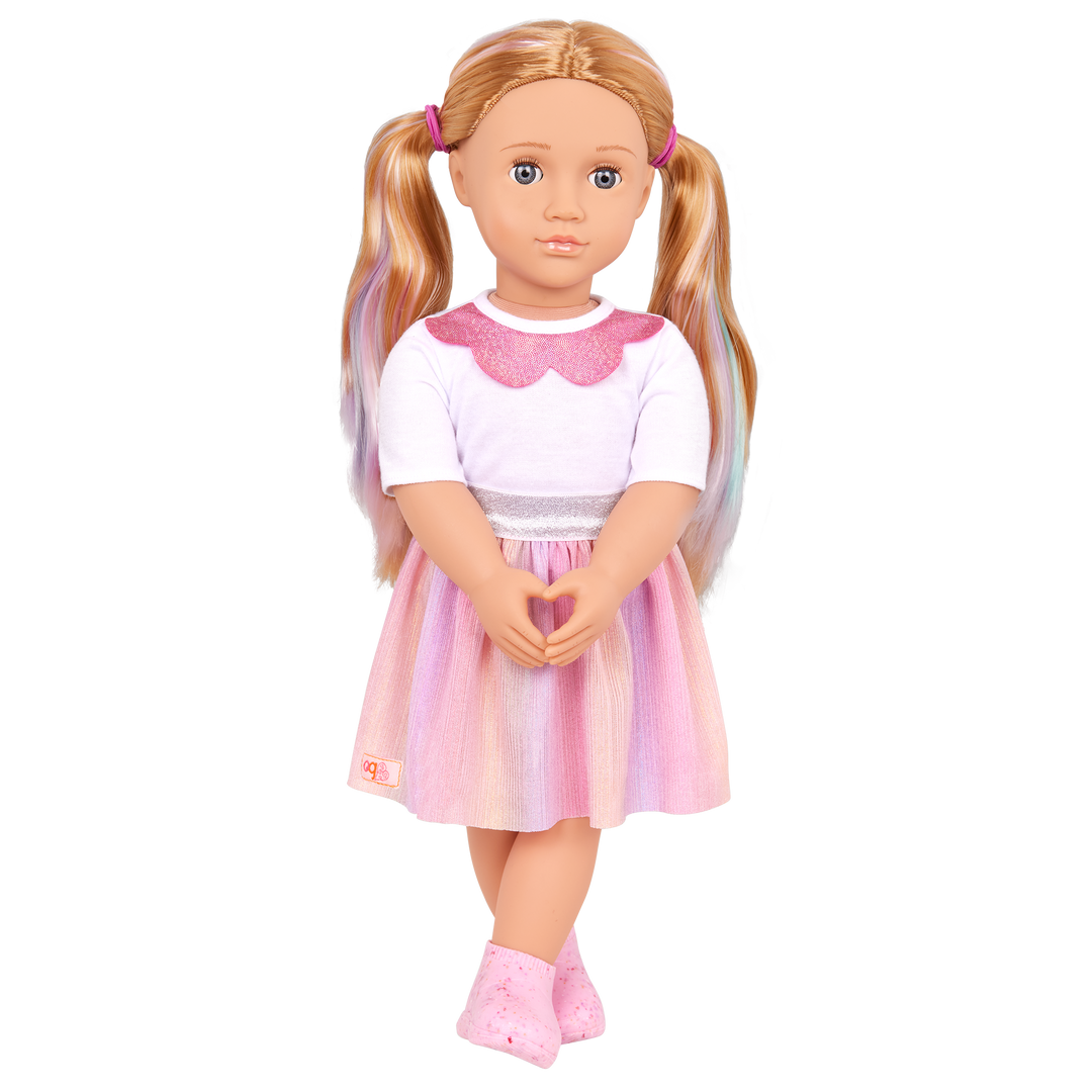 Coralyn - 46cm Fashion Doll - OG Doll with Violet Eyes - Doll with Multicoloured Highlights - Toys & Gifts for Kids - Our Generation UK