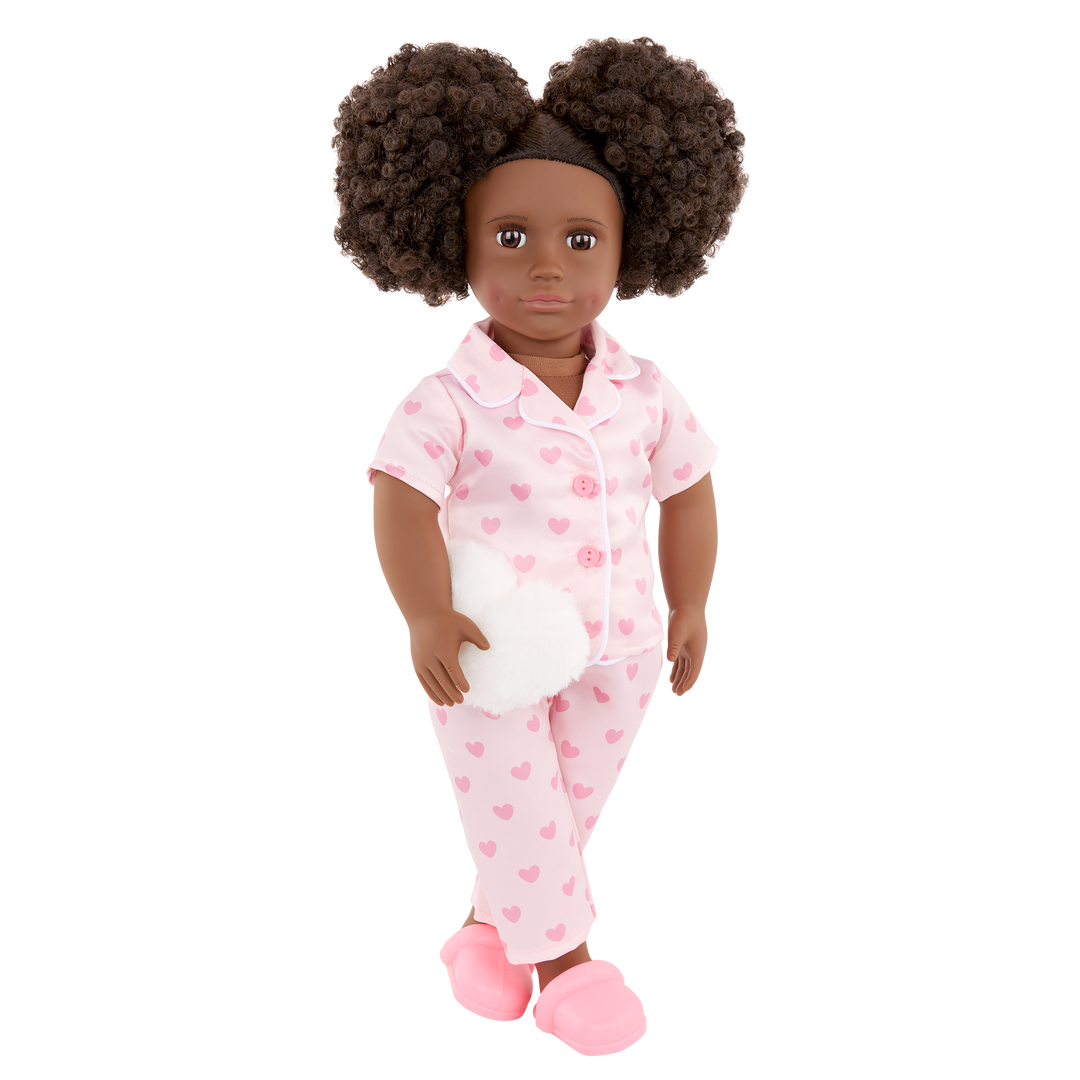 Tanisha - 46cm Sleepover Doll - OG Doll with Brown Hair & Eyes - Toys for Kids Ages 3 Years + - Gifts for Kids - Our Generation