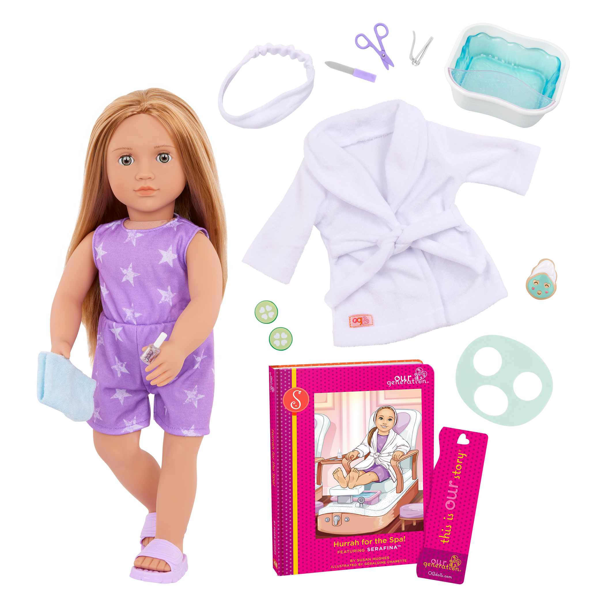 Serafina - 46cm Day Day Doll - Chapter Story Book - Doll with Spa Accessories - Gift Ideas for Kids - Our Generation