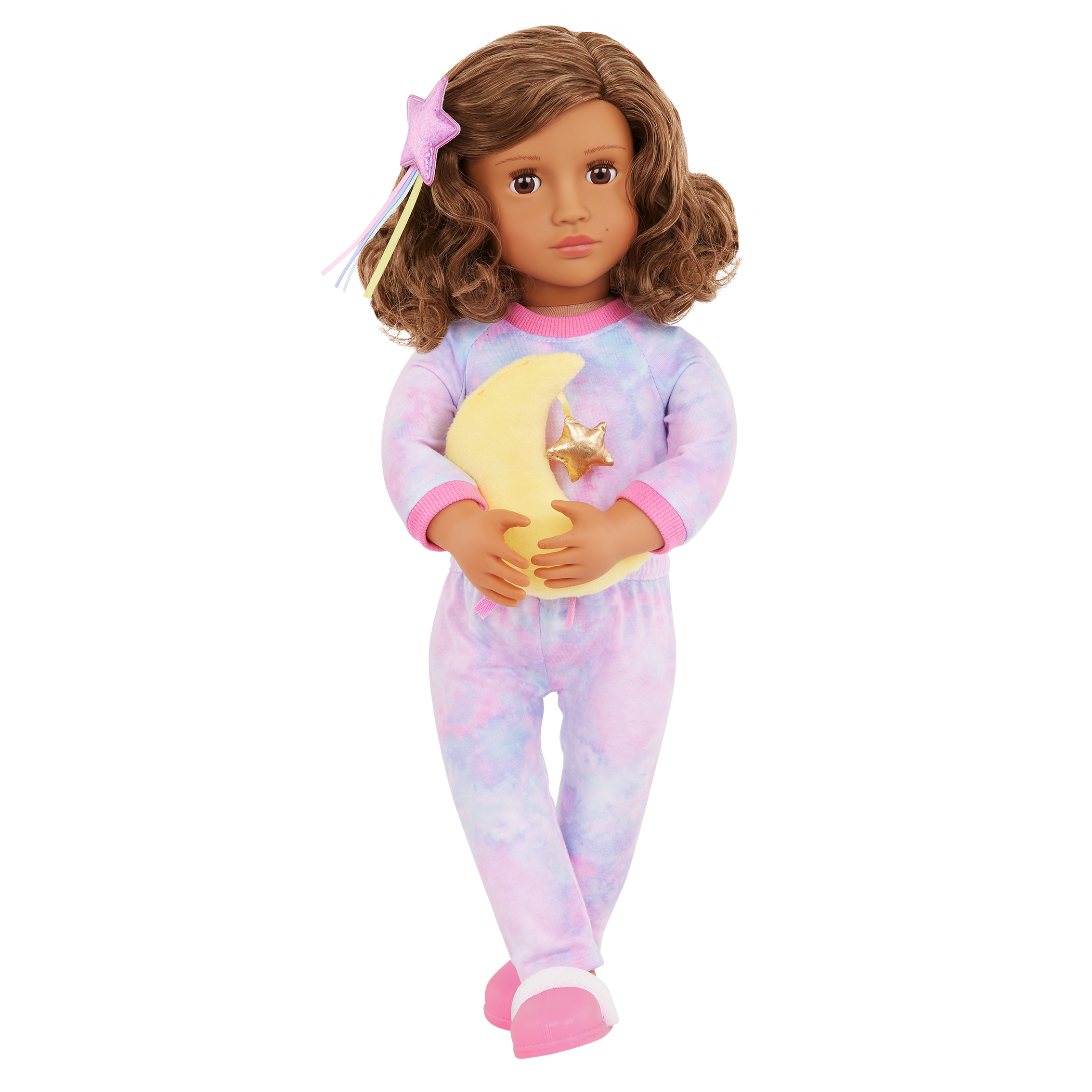 Luna - 46cm Sleepover Doll with Accessories - Brown Hair & Eyes - Gifts for Kids Ages 3 Years + - Our Generation UK