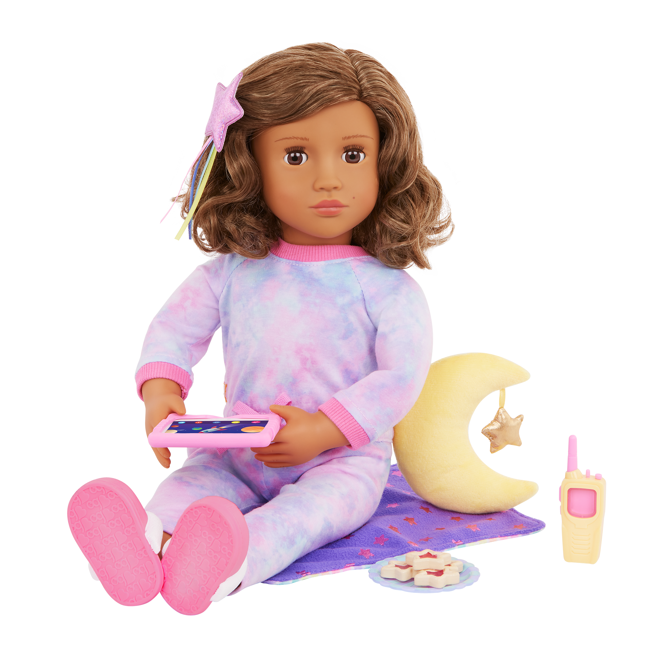 Luna - 46cm Sleepover Doll with Accessories - Brown Hair & Eyes - Gifts for Kids Ages 3 Years + - Our Generation UK