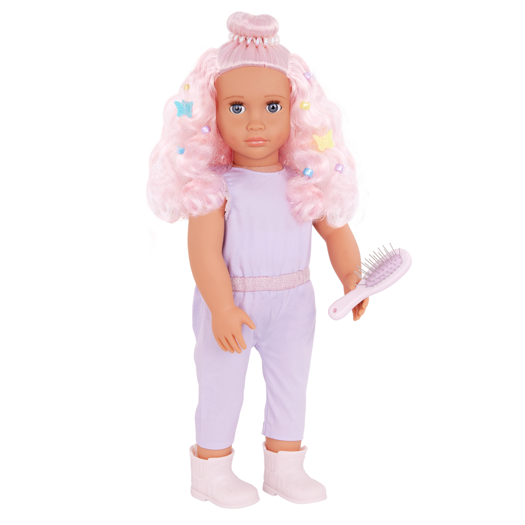 Elara & Lumina - 46cm OG Doll with Pet Foal - Doll with Pink Hair & Blue Eyes - Foal with Pink Hair & Brush - Doll & Pet - Gifts for Kids - Toys for Ages 3 to 12 Years - Our Generation