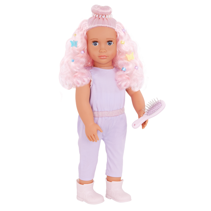 Elara & Lumina - 46cm OG Doll with Pet Foal - Doll with Pink Hair & Blue Eyes - Foal with Pink Hair & Brush - Doll & Pet - Gifts for Kids - Toys for Ages 3 to 12 Years - Our Generation