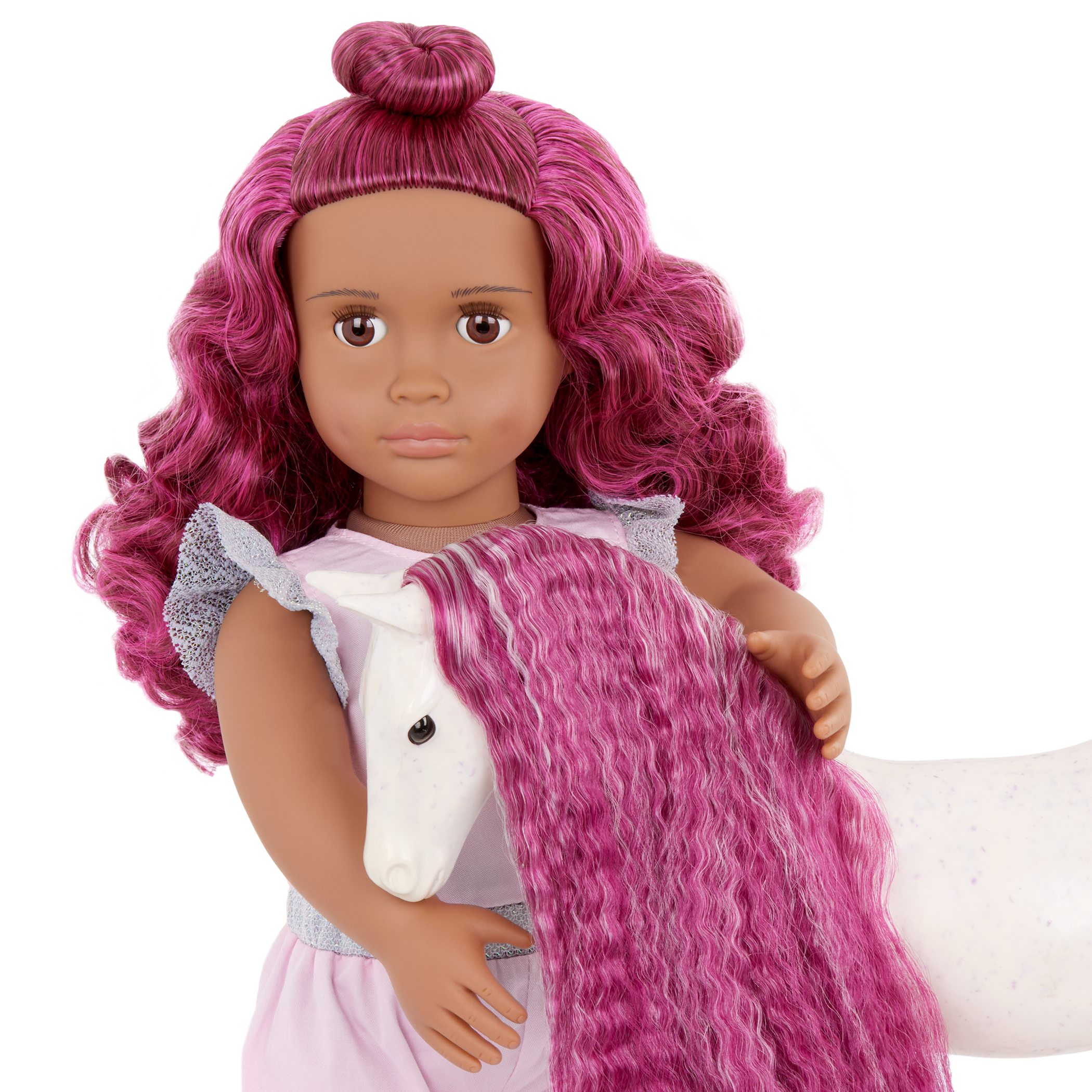 Estra & Delta - 46cm Doll & 20cm Foal - Doll with Purple Hair - Doll & Pet - Our Generation