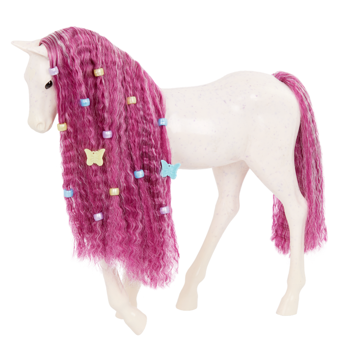 Estra & Delta - 46cm Doll & Pet Foal - Doll with Fuchsia Hair & Brown Eyes - Foal with Fuchsia Hair & Brush - Toys for Kids - Gifts for Girls - Our Generation UK