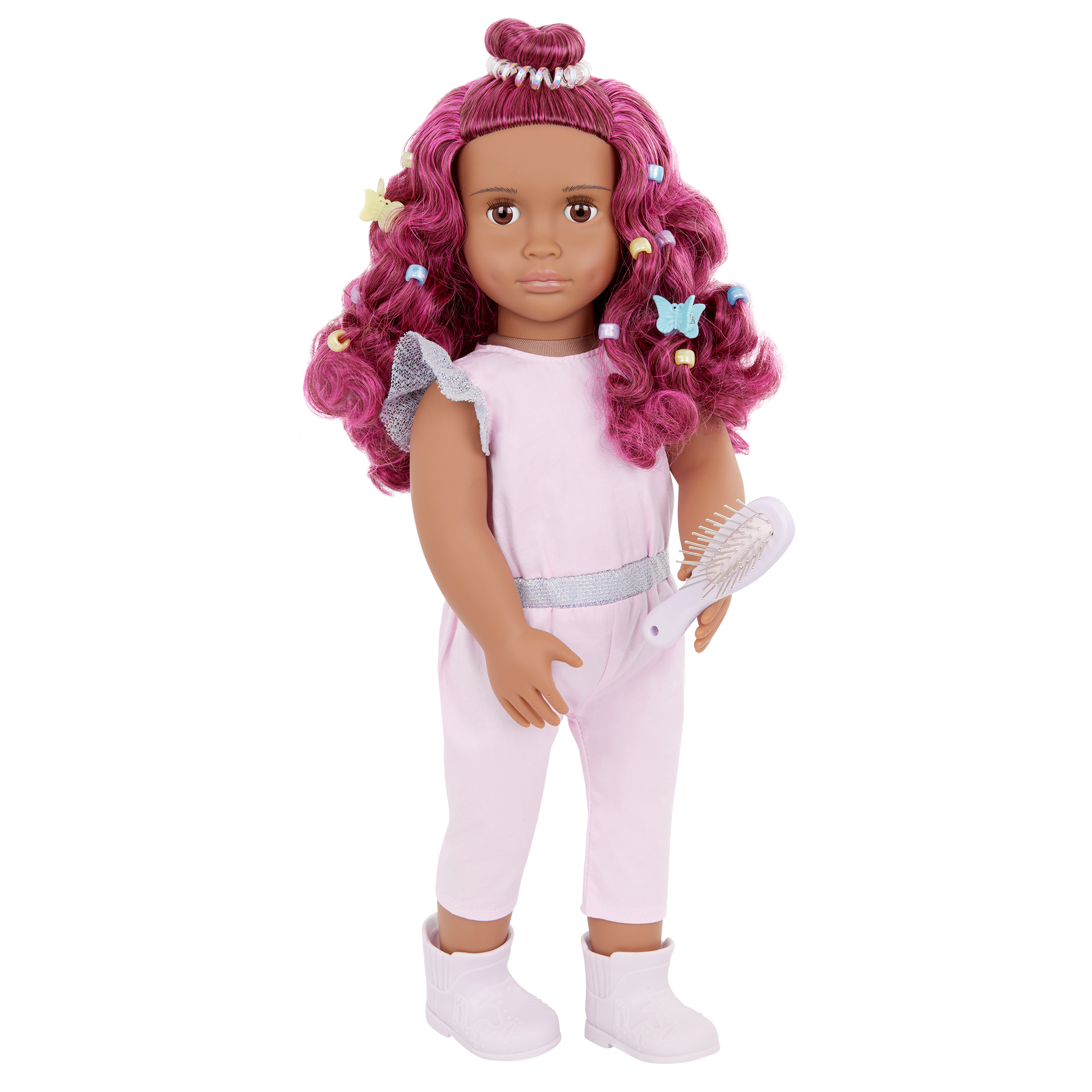 Estra & Delta - 46cm Doll & 20cm Foal - Doll with Purple Hair - Doll & Pet - Our Generation