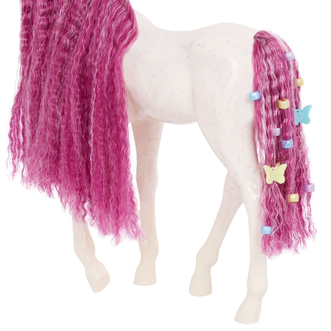 Estra & Delta - 46cm Doll & Pet Foal - Doll with Fuchsia Hair & Brown Eyes - Foal with Fuchsia Hair & Brush - Toys for Kids - Gifts for Girls - Our Generation UK