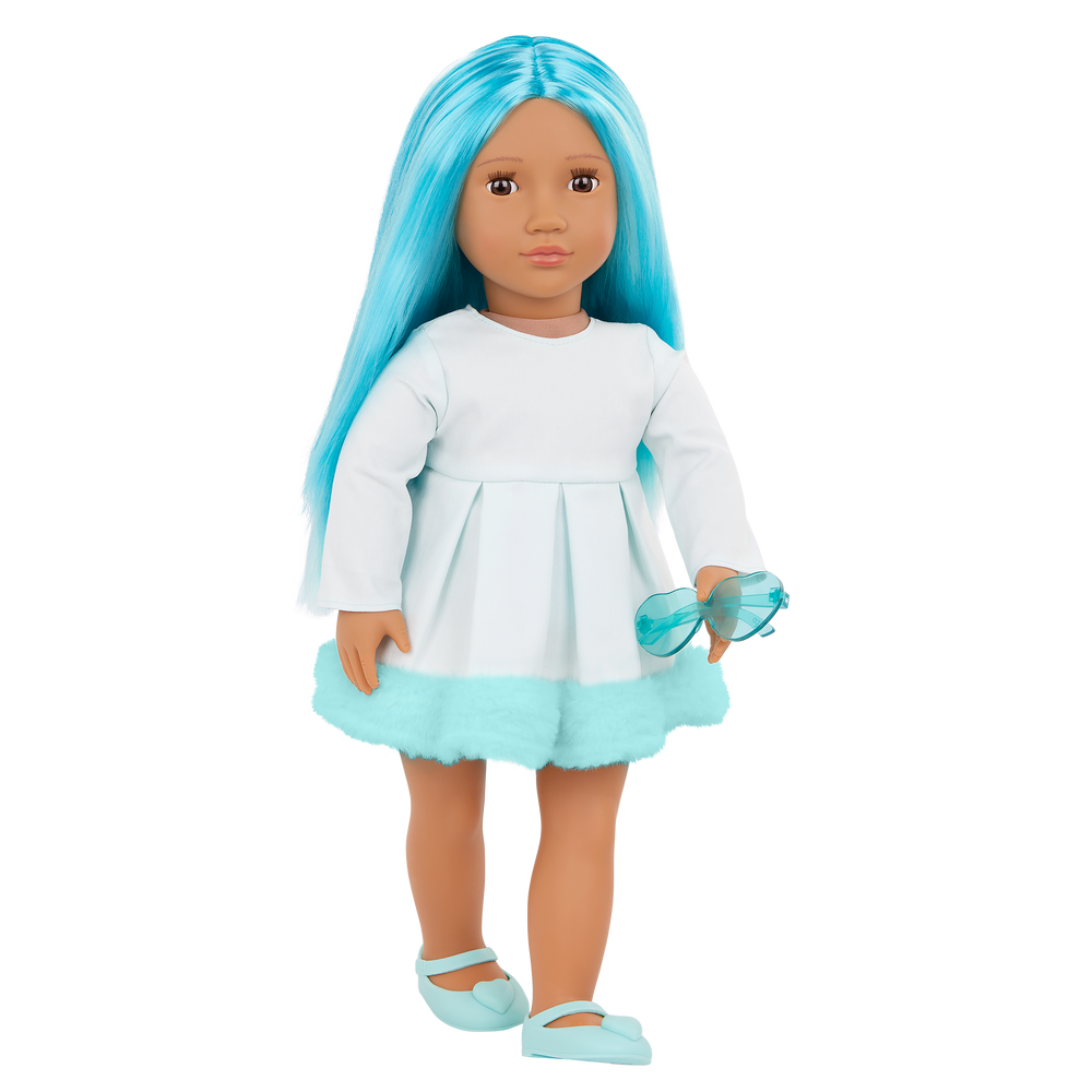 Capri - 46cm Doll with Multicoloured Hair - OG Doll with Blue Hair & Brown Eyes - Toys & Gifts for Kids - Ages 3 - 12 Years - Our Generation UK