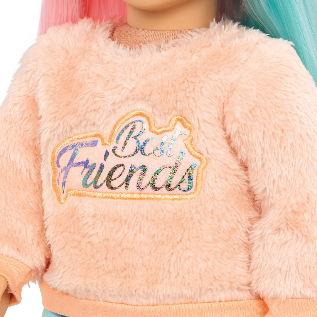 Lumi - 46cm Sleepover Doll - OG Doll with Pink & Green Hair - Toys & Gifts for Kids - Our Generation UK
