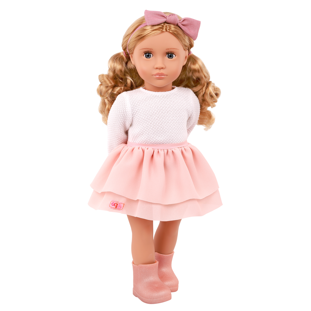 Effie - 46cm Birthday Doll - Doll with Blonde Hair, Blue Eyes & Dimples - Toys & Gifts for Kids - Our Generation