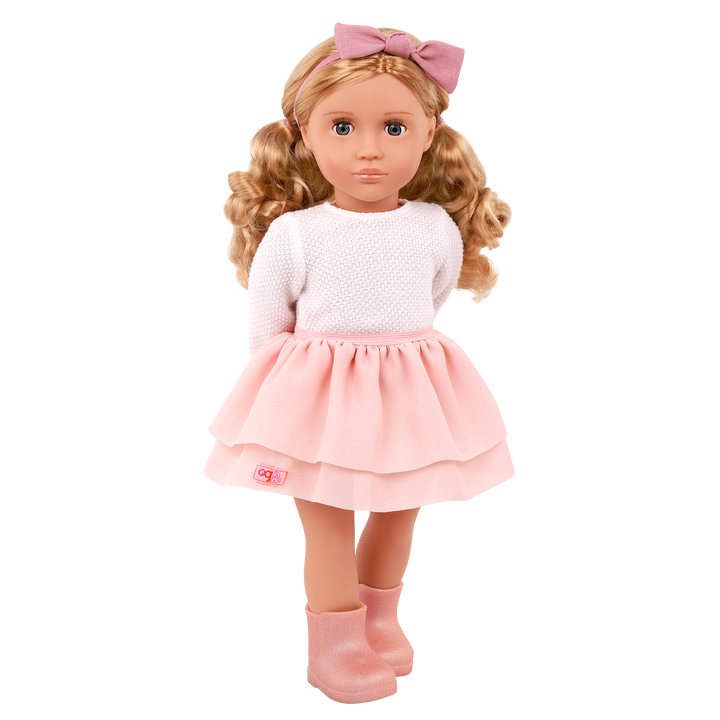 Effie - 46cm Birthday Doll - Doll with Blonde Hair, Blue Eyes & Dimples - Toys & Gifts for Kids - Our Generation