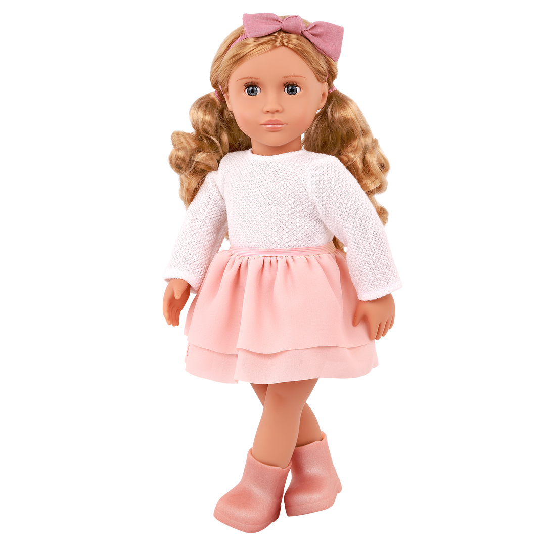 Effie - 46cm Birthday Doll - Doll with Blonde Hair, Blue Eyes & Dimples - Toys & Gifts for Kids - Our Generation