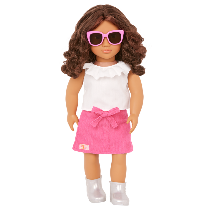 Valentina - 46cm Our Generation Doll - Doll with Brown Hair & Eyes - Fashion Doll with Sunglasses - Toys & Gifts for Ages 3 to 11 Years - Our Generation UK