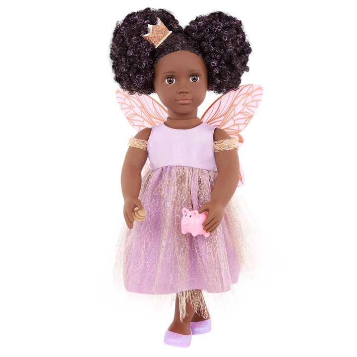 Pixie - 46cm Tooth Fairy Doll - Doll with Black Hair & Brown Eyes - Toys & Gifts for Kids - Our Generation 