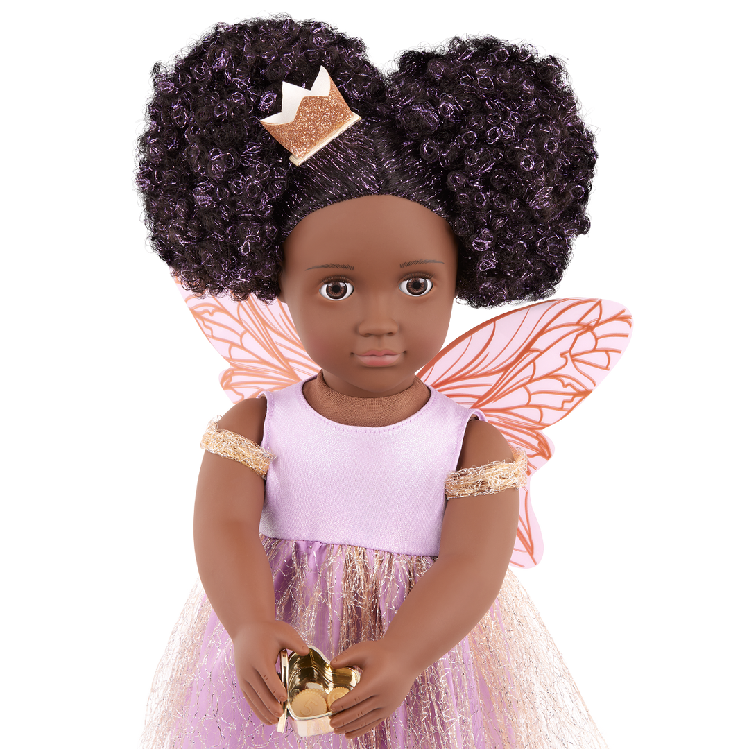 Pixie - 46cm Tooth Fairy Doll - Doll with Black Hair & Brown Eyes - Toys & Gifts for Kids - Our Generation 