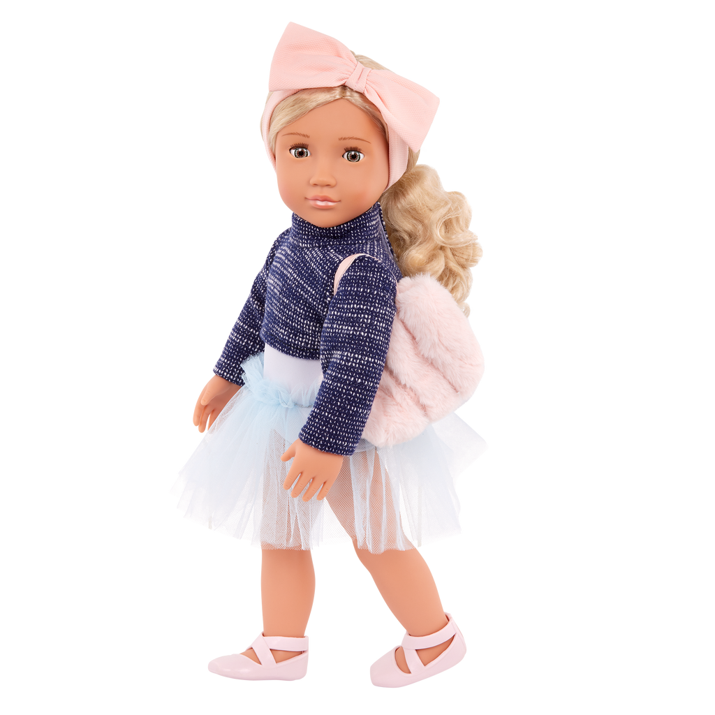 Prima - 46cm Ballerina Doll & Dancing Accessories - OG Doll with Blonde Hair & Grey Eyes - Gifts for Kids - Our Generation
