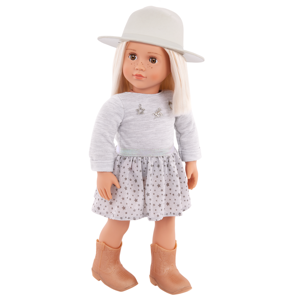 Abigale - 46cm Equestrian Doll - Brown Eyes & Grey Hair - Horse Riding Doll - Our Generation