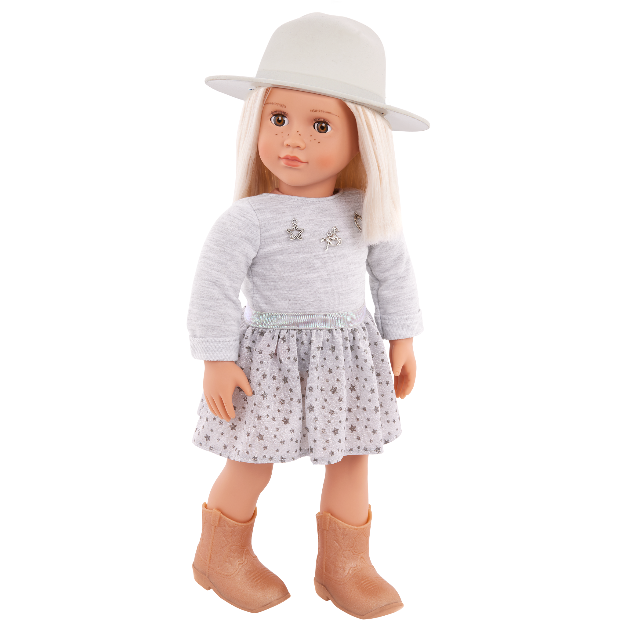 Abigale - 46cm Equestrian Doll - Brown Eyes & Grey Hair - Horse Riding Doll - Our Generation