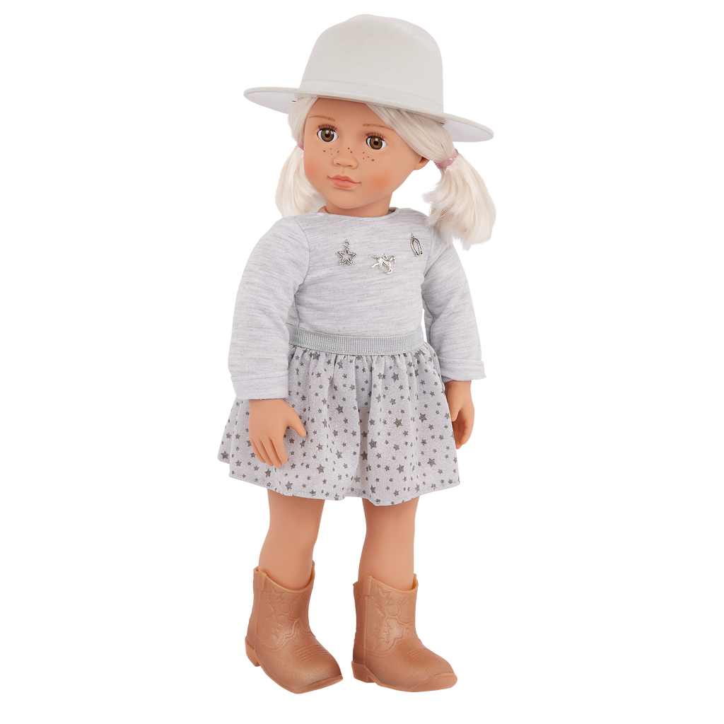 Abigale - 46cm Equestrian Doll - Brown Eyes & Grey Hair - Horse Riding Doll - Our Generation