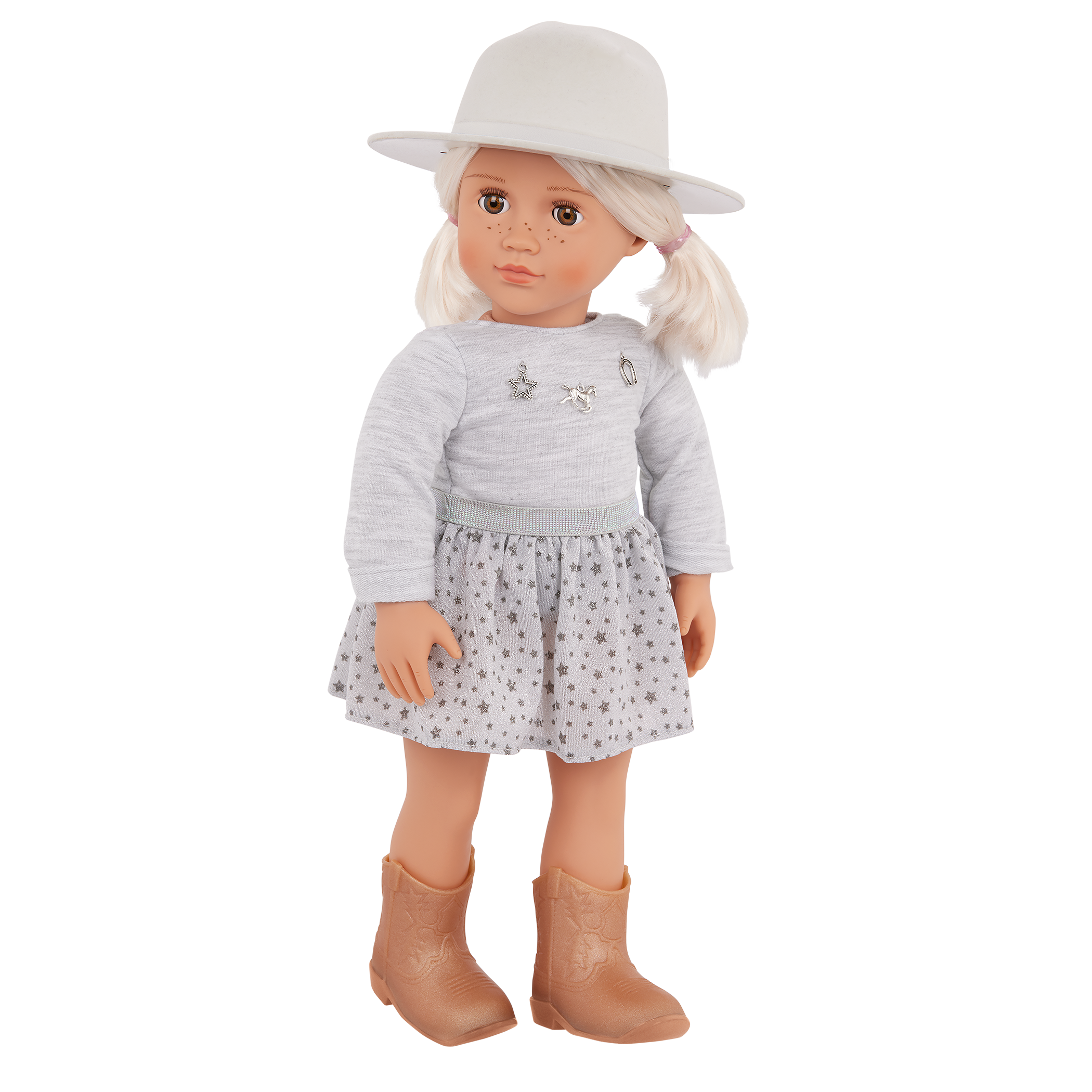 Abigale - 46cm Equestrian Doll - Brown Eyes & Grey Hair - Horse Riding Doll - Our Generation