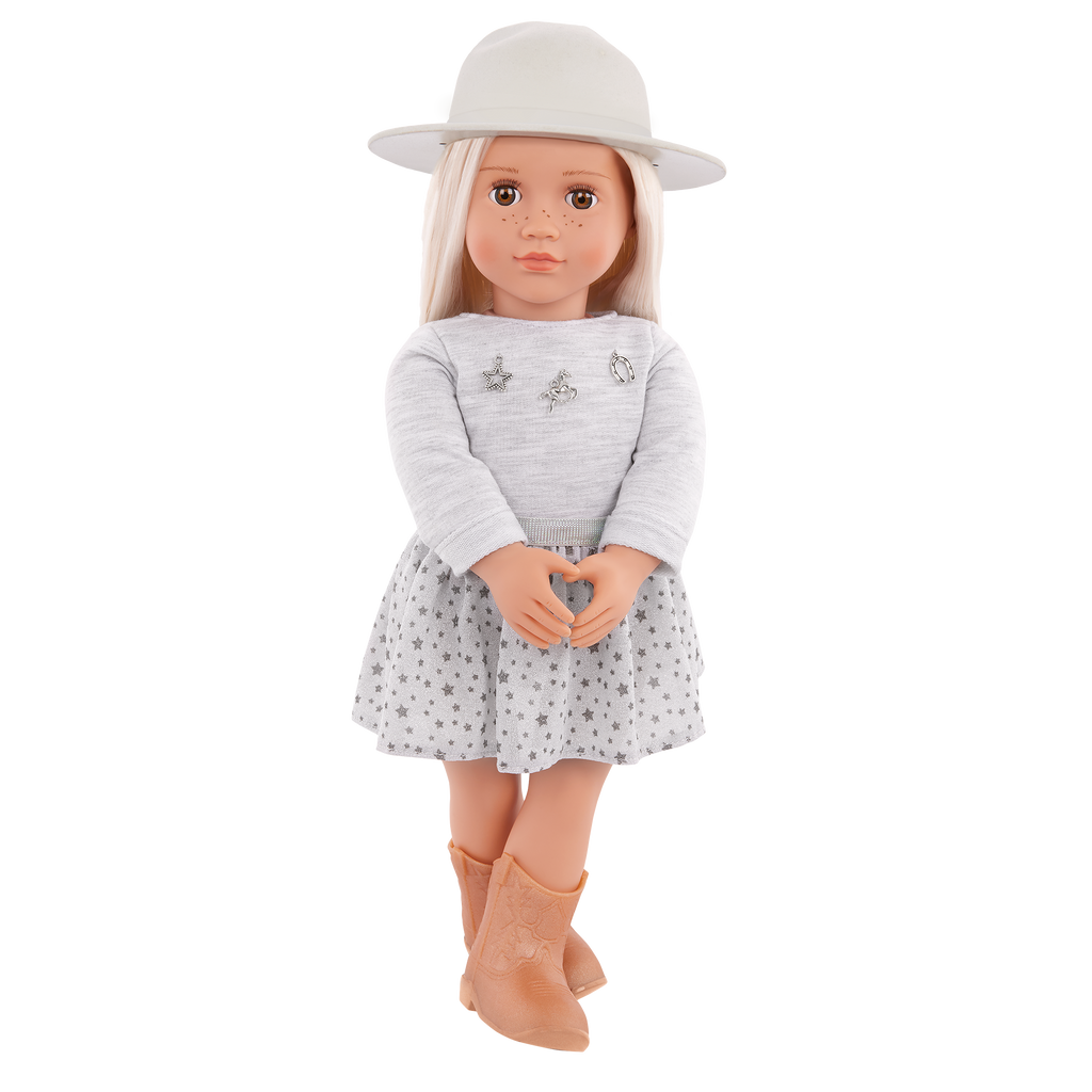 Abigale - 46cm Equestrian Doll - Brown Eyes & Grey Hair - Horse Riding Doll - Our Generation