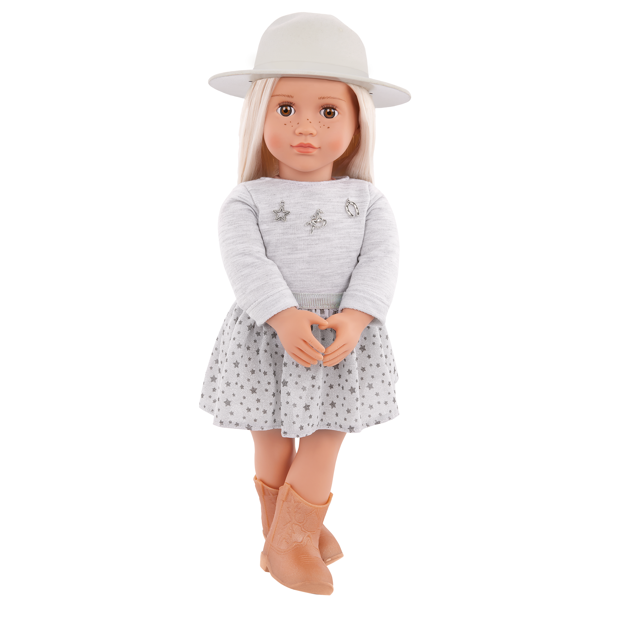 Abigale - 46cm Equestrian Doll - Brown Eyes & Grey Hair - Horse Riding Doll - Our Generation