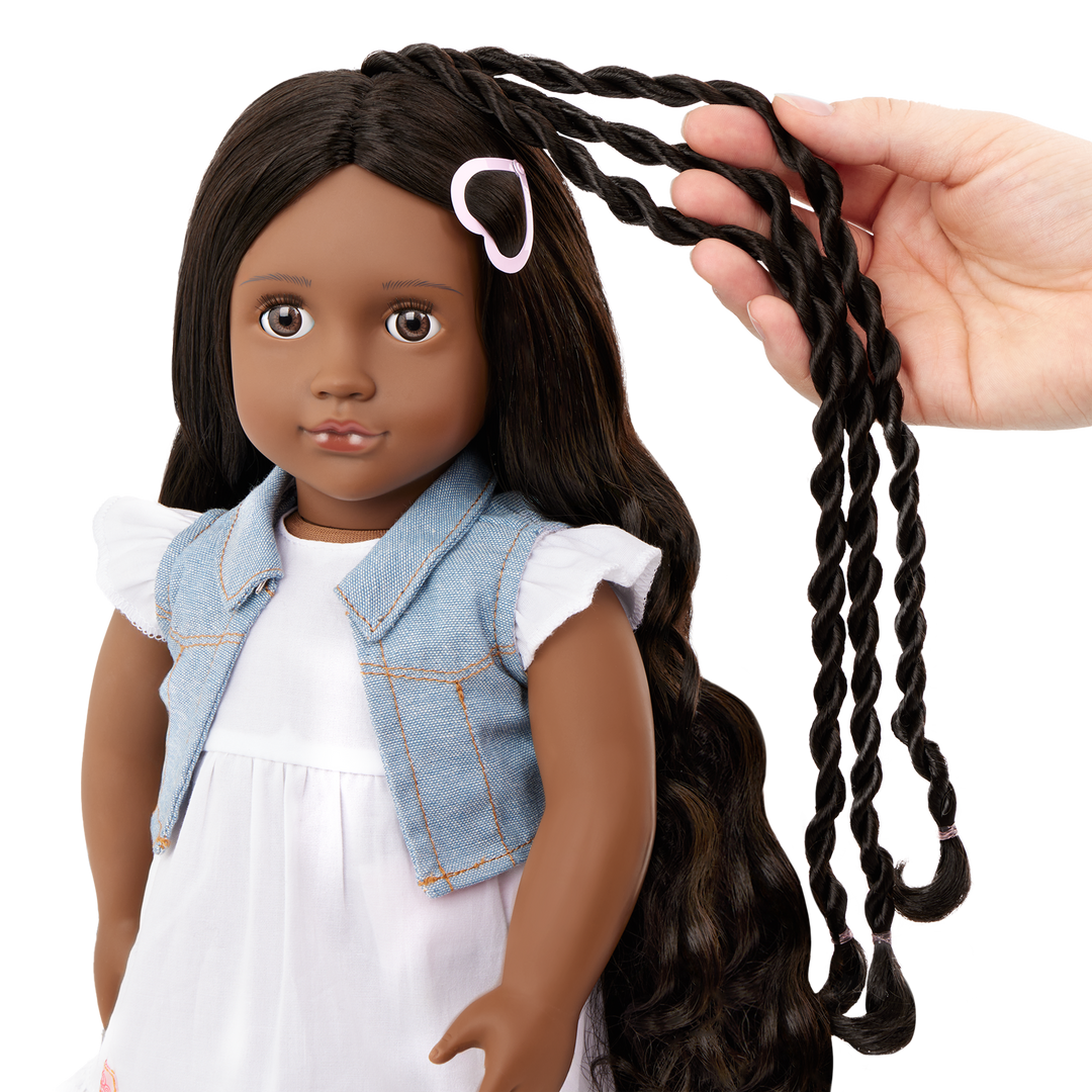 Patti - 46cm Hair-Styling Doll - OG Doll with Brown Hair & Eyes - Doll with Hair-Styling Booklet - OG Gifts for Kids - Our Generation UK