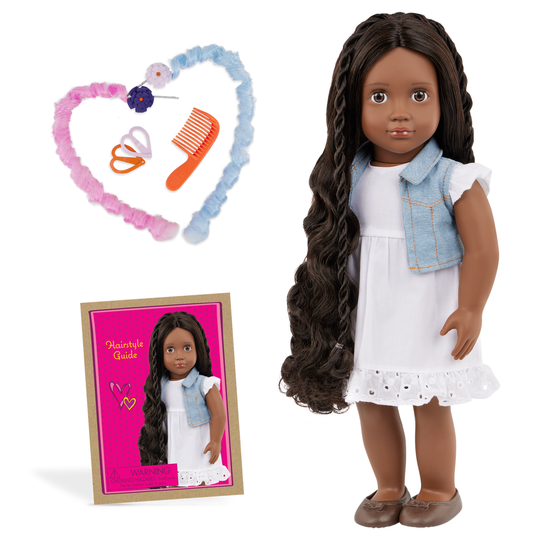 Patti - 46cm Hair-Styling Doll - OG Doll with Brown Hair & Eyes - Doll with Hair-Styling Booklet - OG Gifts for Kids - Our Generation UK