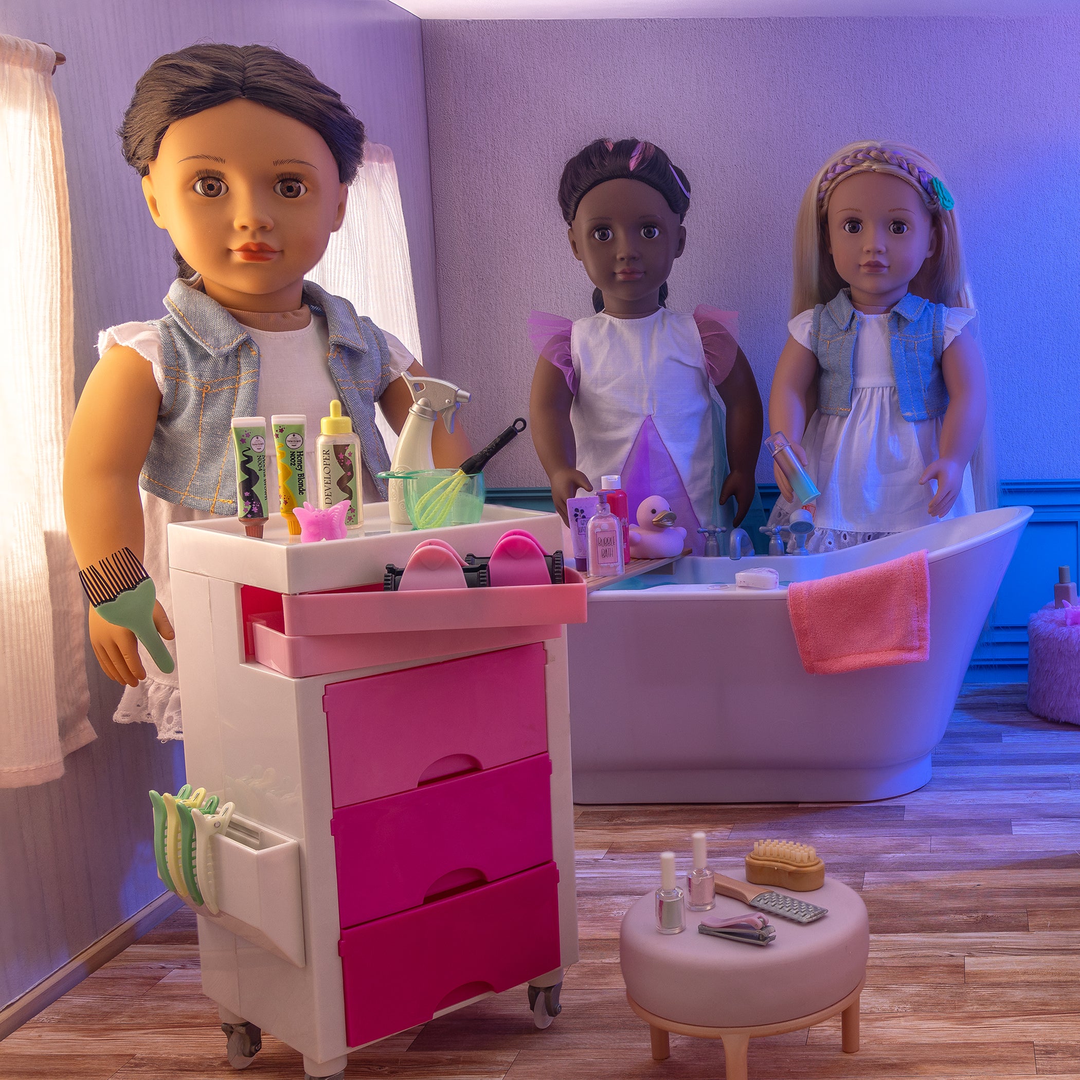 Salon Cart - Hair Dresser Accessories for Dolls - Our Generation