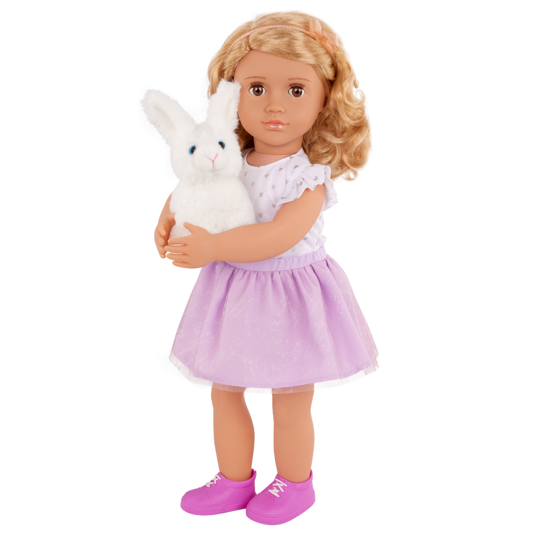  Tabby - OG Doll & Pet Bunny Rabbit - Doll with Blonde Hair & Brown Eyes - Deluxe Doll - Doll with Storybook - Gifts for Kids - Our Generation UK
