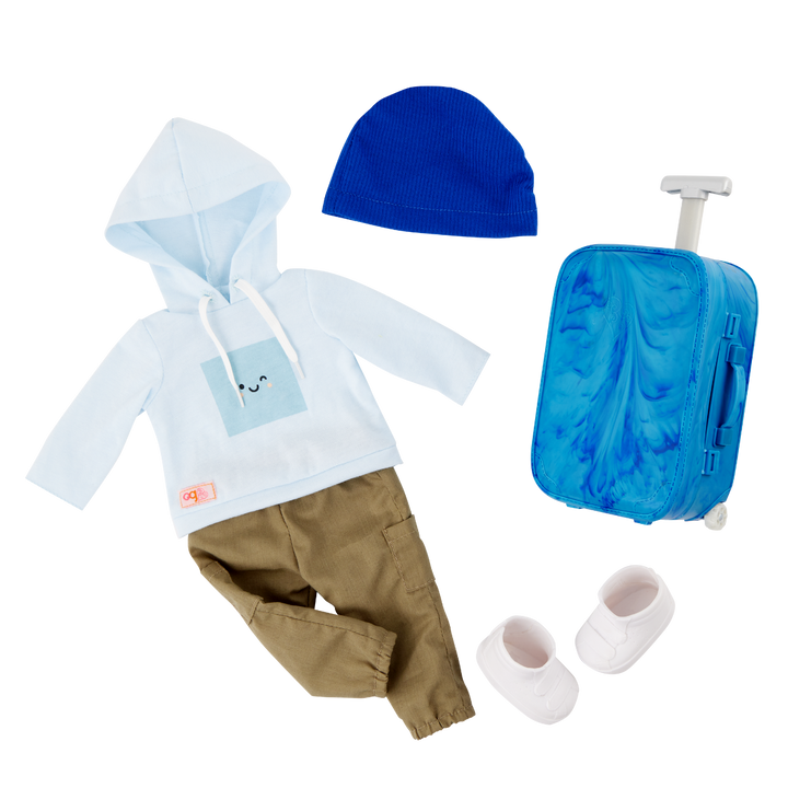 Milo - 46cm Boy Travel Doll - OG Boy Doll - Doll with Brown Hair & Eyes - Toys & Gifts for Kids - Travelling Accessories - Our Generation