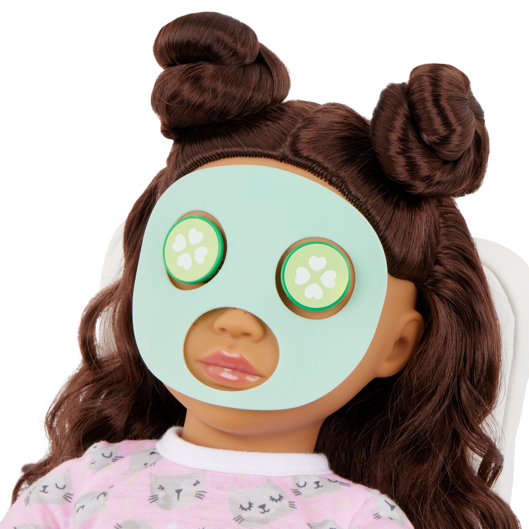 Larissa - 46cm Sleepover Doll - OG Doll with Brown Hair, Eyes & Freckles - Doll with Sleepover Accessories - Toys & Gifts for Kids - Our Generation