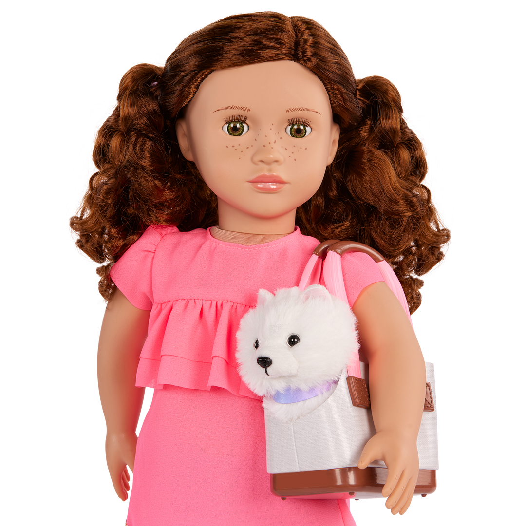 Becca & Pearl - 46cm OG Doll & Pet - Doll & Pet Puppy - Doll with Brown Hair, Hazel Eyes & Freckles - Gifts for Kids Ages 3 Years + - Our Generation UK