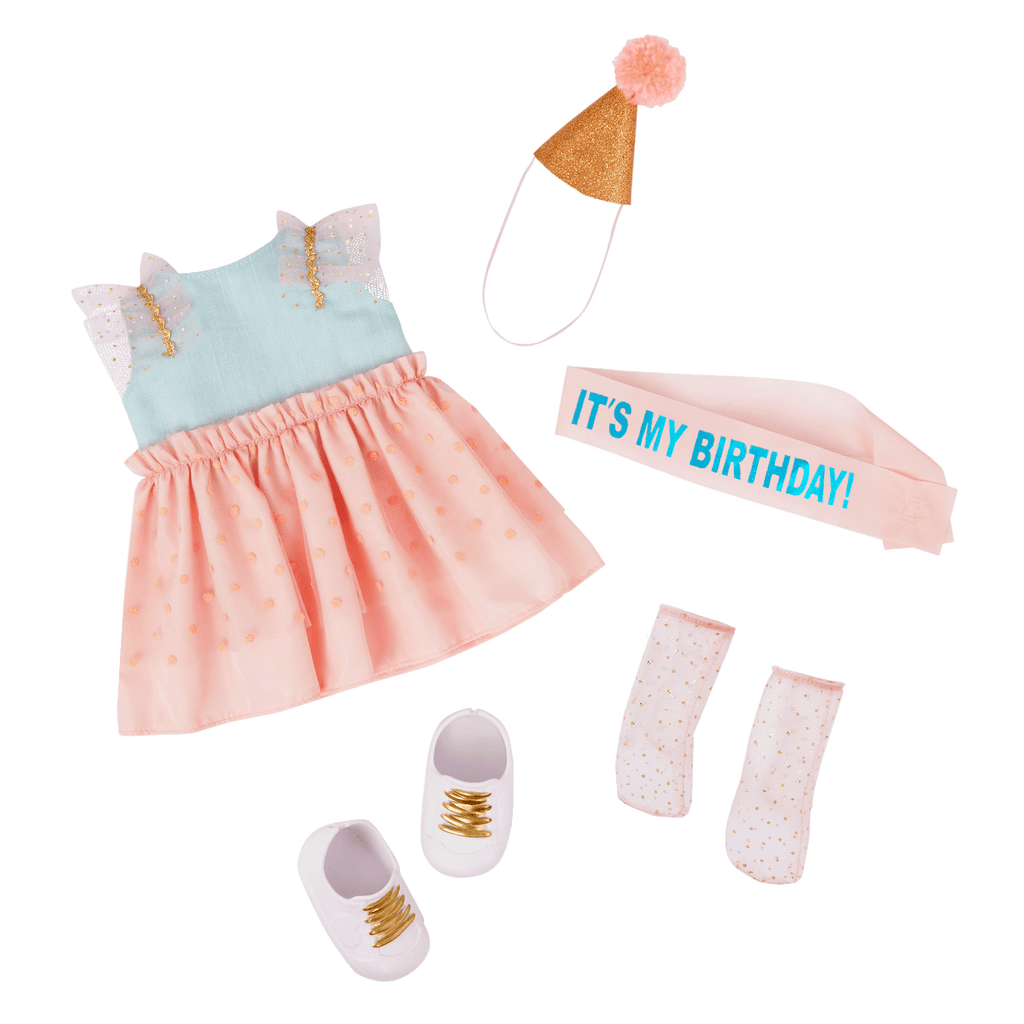Romy - 46cm Birthday Doll - Doll with Birthday Party Accessories - Birthday Gifts for Kids - Our Generation