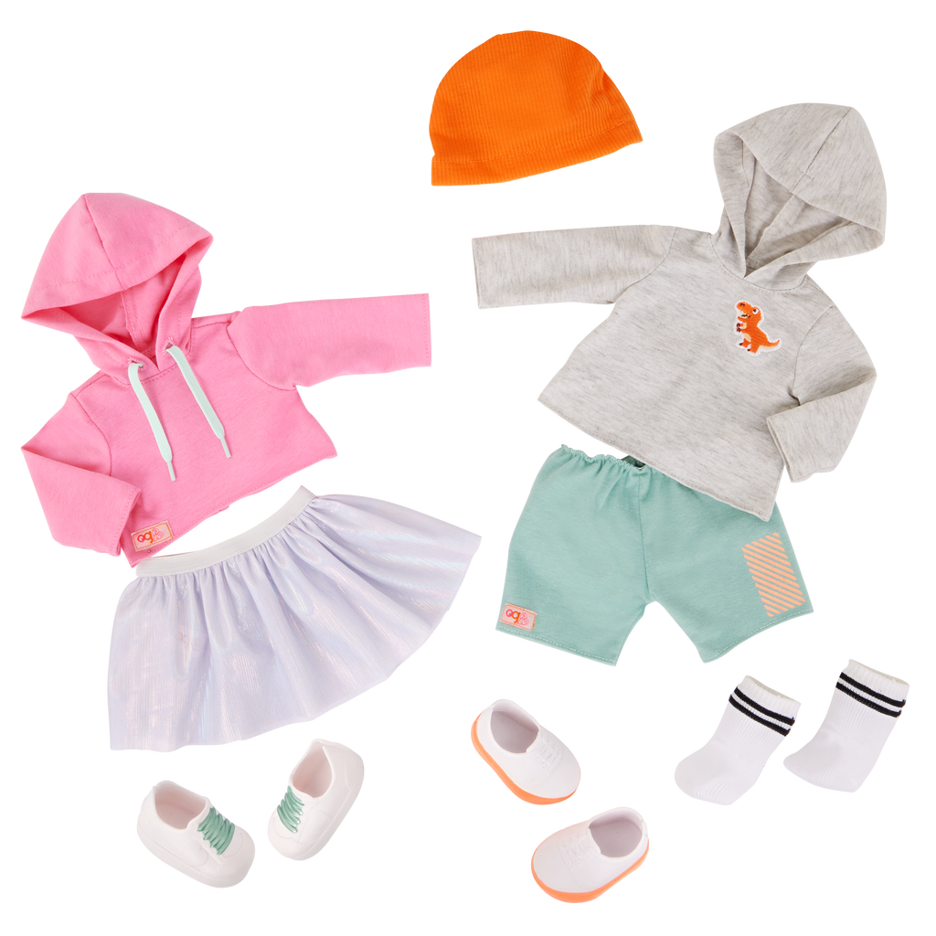 Lizzie & Olivier - 46cm Boy Doll & Girl Doll - Set of Two Our Generation Dolls - Toys & Gifts for Kids - Our Generation