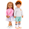 Lizzie & Olivier - 46cm Boy Doll & Girl Doll - Set of Two Our Generation Dolls - Toys & Gifts for Kids - Our Generation
