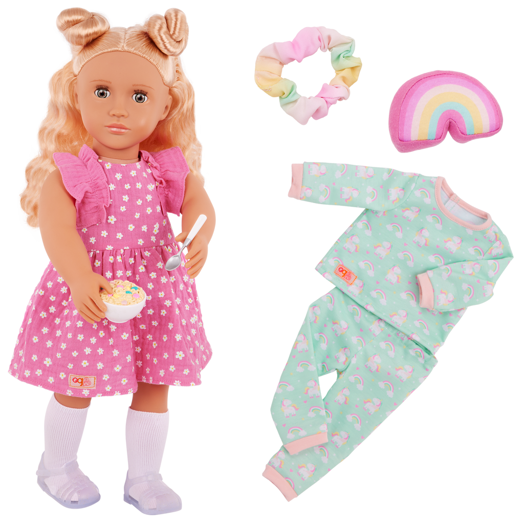 Gillian - 46cm Doll with Two Outfits - Doll with Blonde Hair & Pyjama Set - Toys & Gift Ideas for Kids 3 to 12 Years - Our Generation