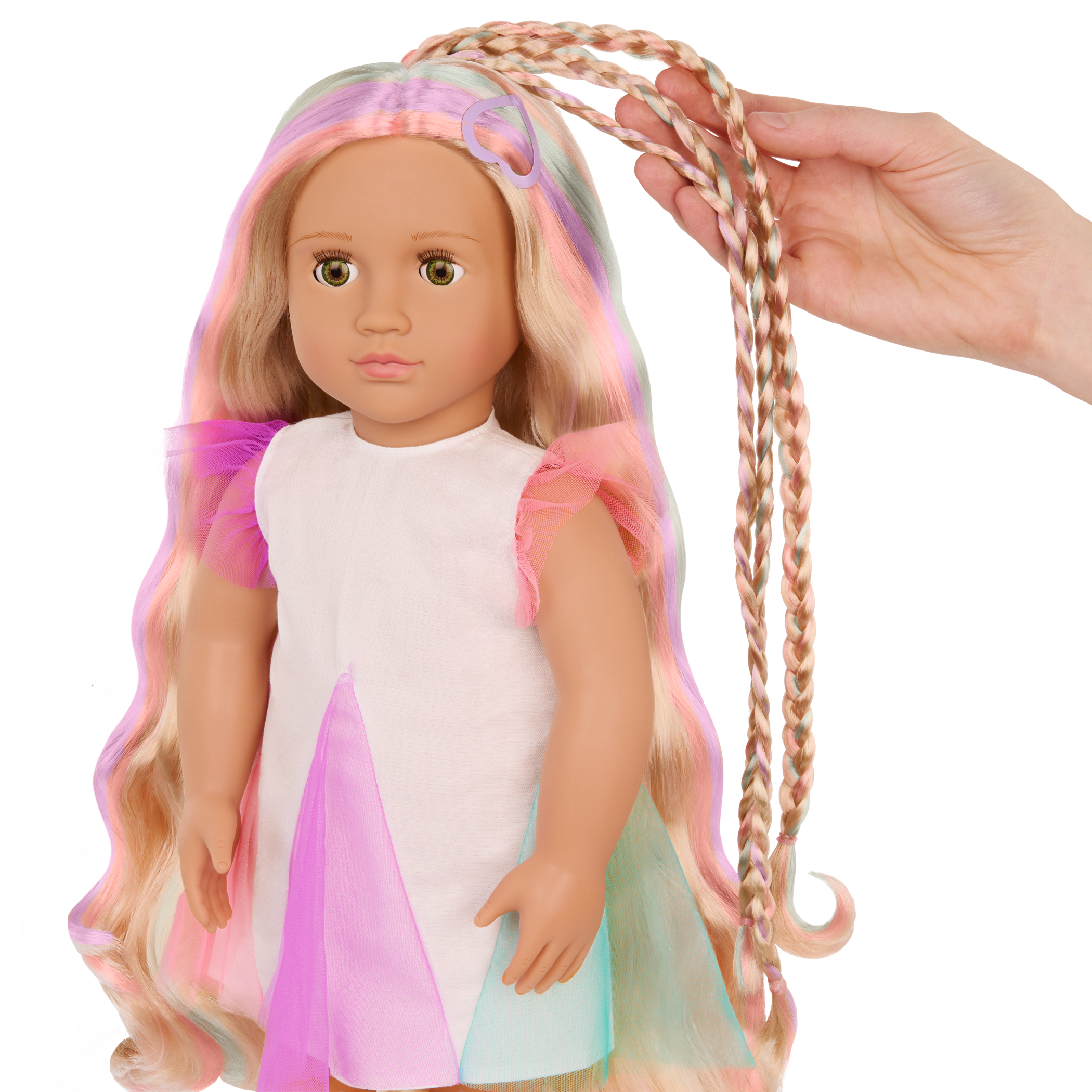 Tessie - 46cm Hair Play Doll - Doll with Blonde Hair & Hightlights - Hairstyling Accessories & Booklet - Gifts for Kids Ages 3 Years + - Our Generation UK