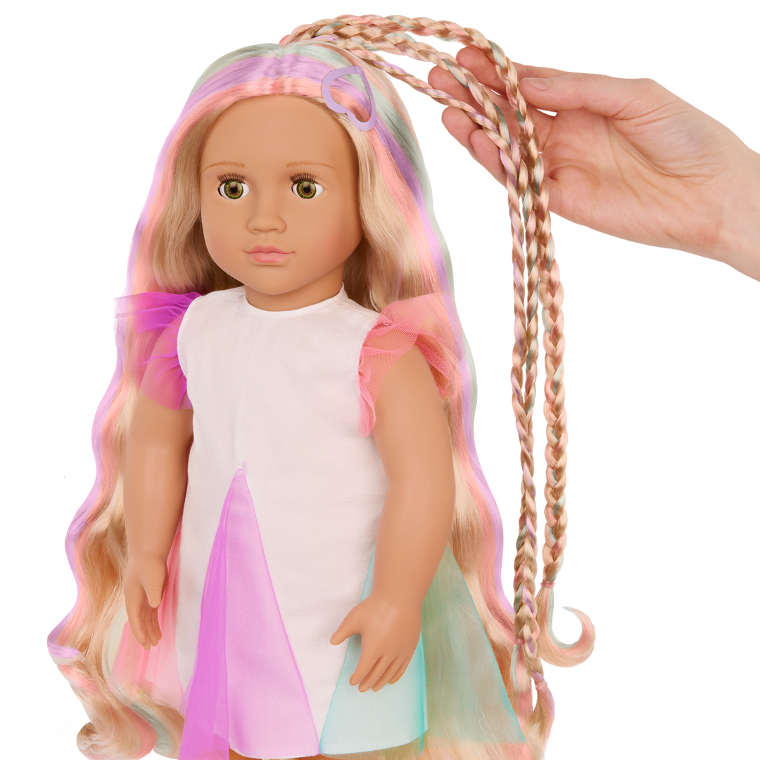 Tessie - 46cm Hair Play Doll - OG Doll with Blonde Hair & Highlights - Hair-Styling Booklet & Accessories - Toys for Kids 3 to 12 Years - Our Generation UK