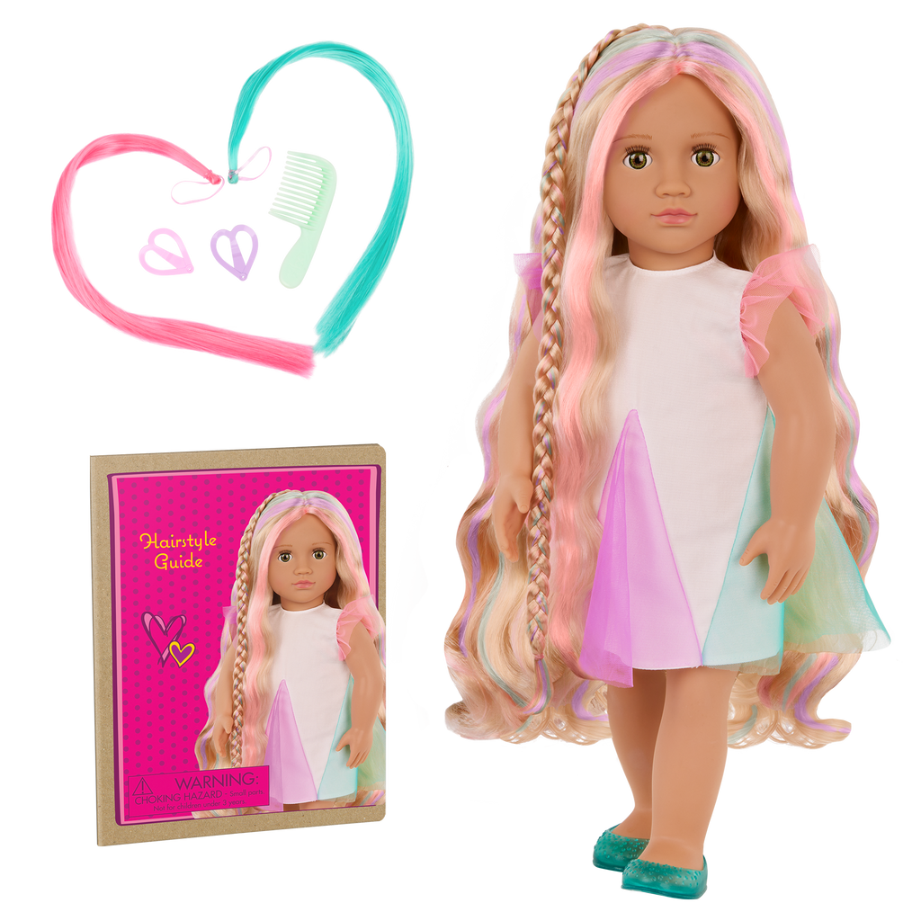 Tessie - 46cm Hair Play Doll - Doll with Blonde Hair & Hightlights - Hairstyling Accessories & Booklet - Gifts for Kids Ages 3 Years + - Our Generation UK
