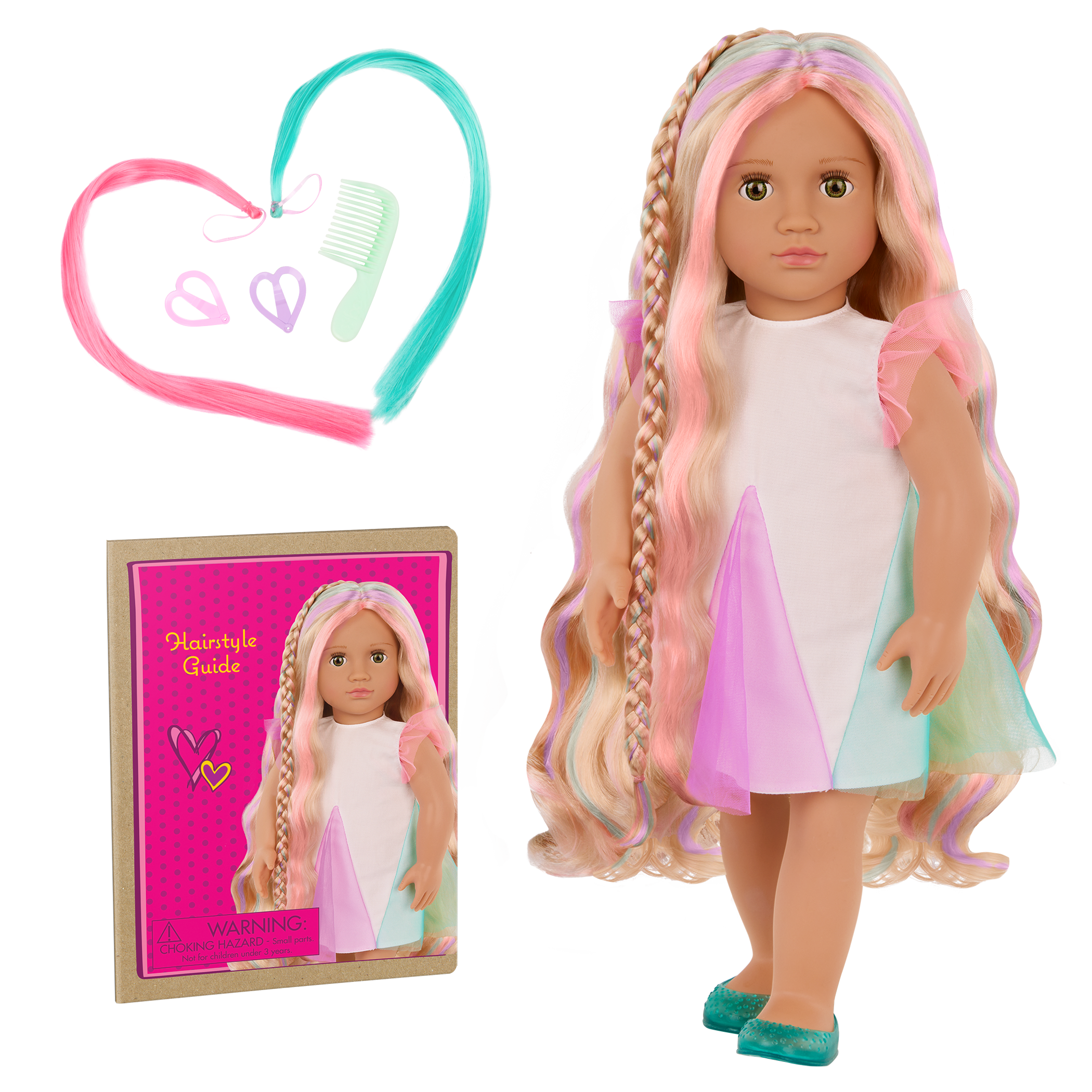 Tessie - 46cm Hair Play Doll - Doll with Blonde Hair & Hightlights - Hairstyling Accessories & Booklet - Gifts for Kids Ages 3 Years + - Our Generation UK