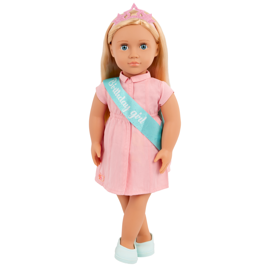Brenna - 46cm Birthday Doll - OG Doll with Blonde Hair & Blue Eyes - Birthday Gifts for Kids - Our Generation