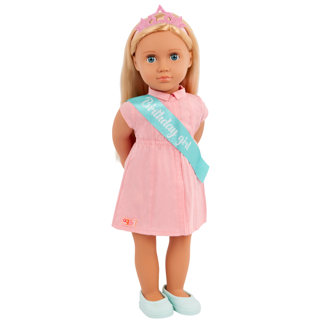 Brenna - 46cm Birthday Doll - OG Doll with Blue Eyes & Blonde Hair - Birthday Gifts for Kids - Our Generation UK