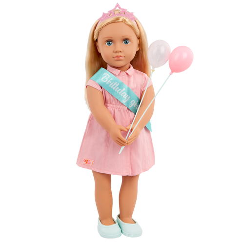 Brenna - 46cm Birthday Doll - OG Doll with Blonde Hair & Blue Eyes - Birthday Gifts for Kids - Our Generation