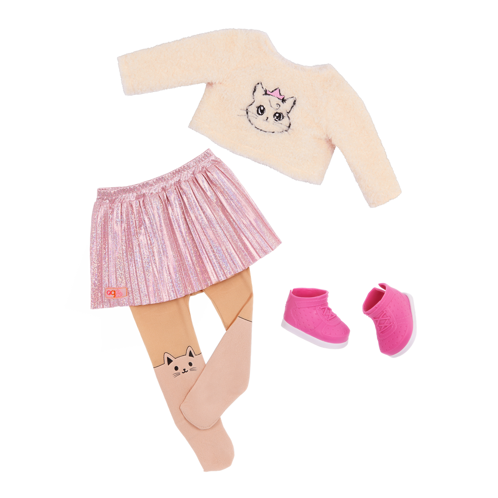 Sheela & Sammy - OG Doll & Pet Kitten - Doll with Blonde Hair - Kitten with Grey Fur - Gifts for Kids - Our Generation
