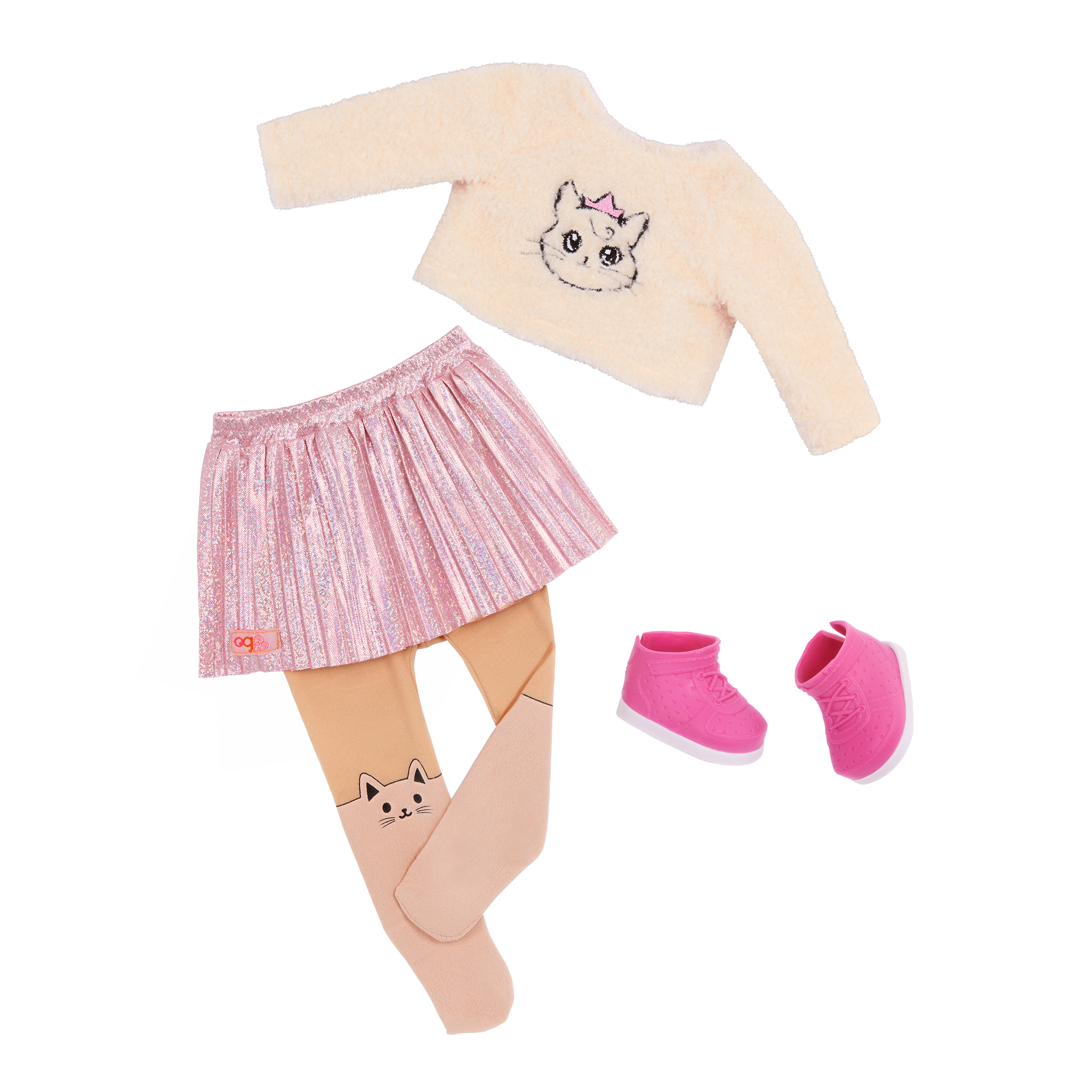 Sheela & Sammy - OG Doll & Pet Kitten - Doll with Blonde Hair - Kitten with Grey Fur - Gifts for Kids - Our Generation