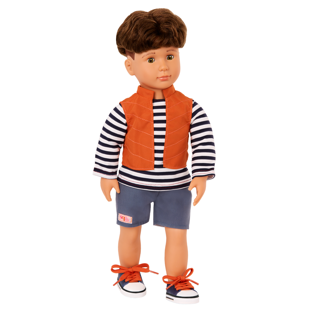 Connor - 46cm Boy Doll - Brown Hair & Eyes - Gift Ideas for Kids - Our Generation